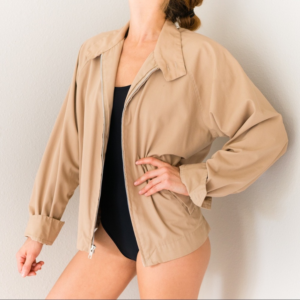 Vintage 50s Metal Zipper Casual Jacket Small S